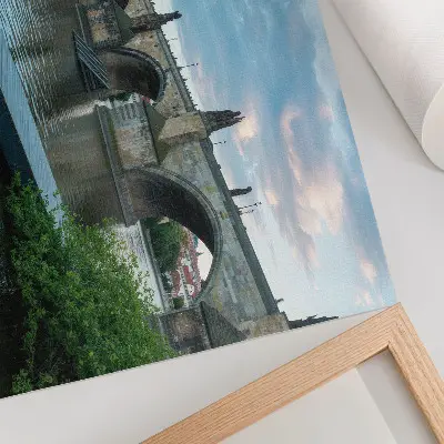 Photo canvas historic architecture of a bridge over a river