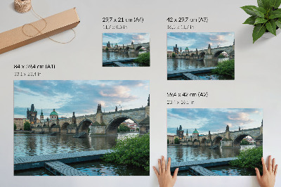 Photo canvas Bridge over the river historic architecture peace