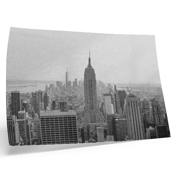 Modern metropolitan canvas print Black and white decorative panorama