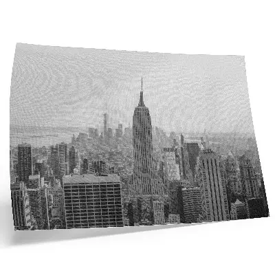 Modern metropolitan canvas print Black and white decorative panorama