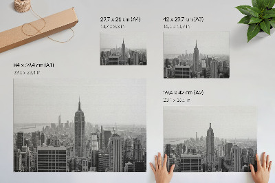 Decorative canvas print Modern black and white metropolitan panorama