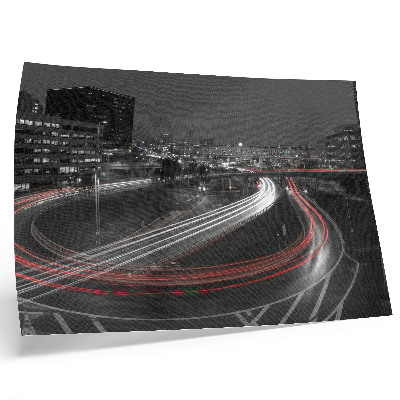 Poster Night city lights dynamic movement