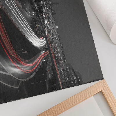 Poster Night city lights dynamic movement