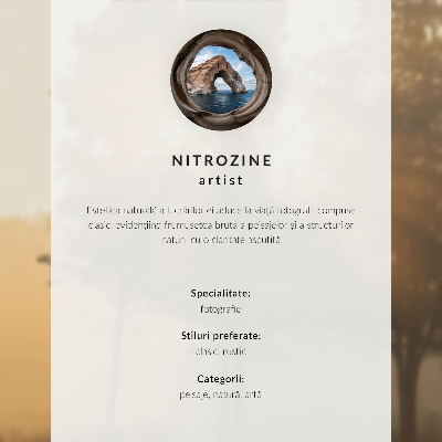 Poster Green forest in the fog, atmospheric and mysterious