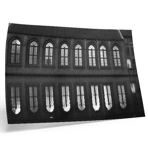 Decorative canvas print featuring symmetry and reflection for architectural elegance and harmony