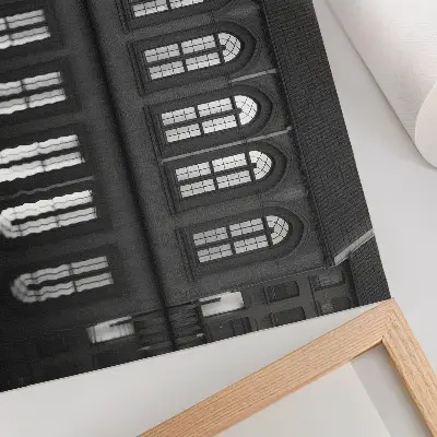 Decorative canvas print featuring symmetry and reflection for architectural elegance and harmony