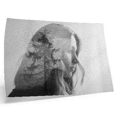 Poster black and white portrait with subtle elegance