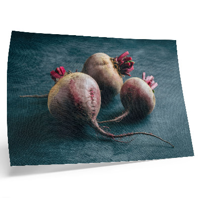 Photo canvas Three beets minimalist raw beauty of nature