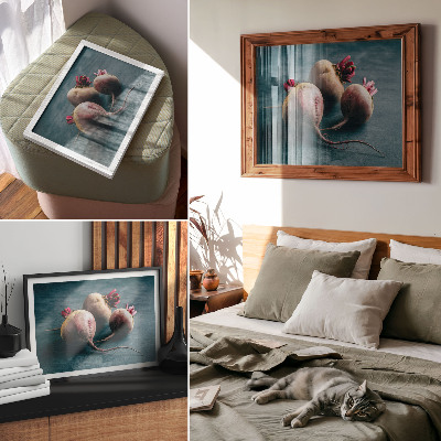 Photo canvas Three beets minimalist raw beauty of nature