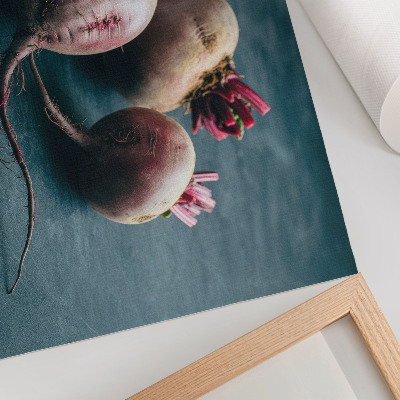Photo canvas Three beets minimalist raw beauty of nature