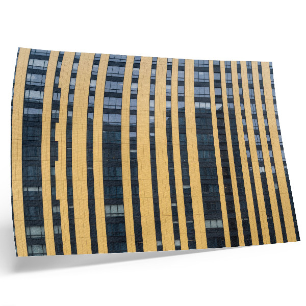 Decorative canvas print Modern symmetry contrast of yellow and blue