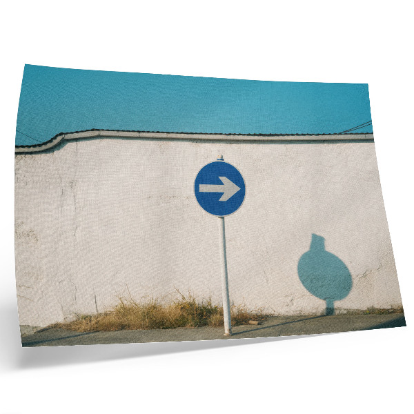 Photo canvas A minimalist sign against a white wall