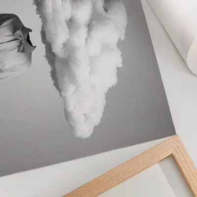 Photo canvas surrealist minimalism white cloud motif