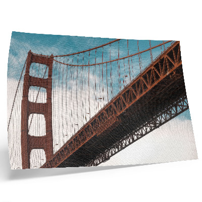 Decorative canvas print Bridge with details against the sky