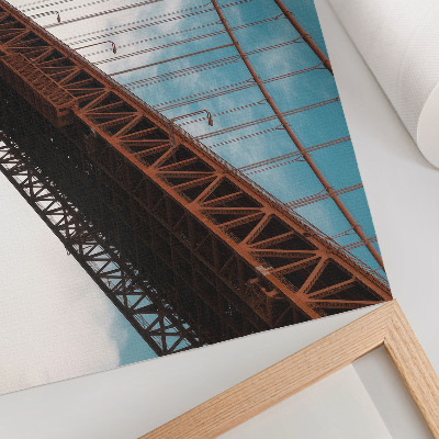 Decorative canvas print Bridge with details against the sky