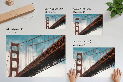 Decorative canvas print Bridge with details against the sky