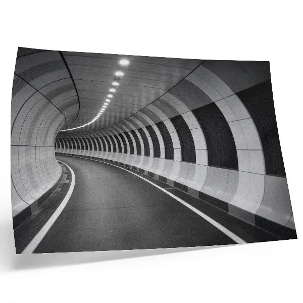 Decorative canvas print modern geometric spatial tunnel design