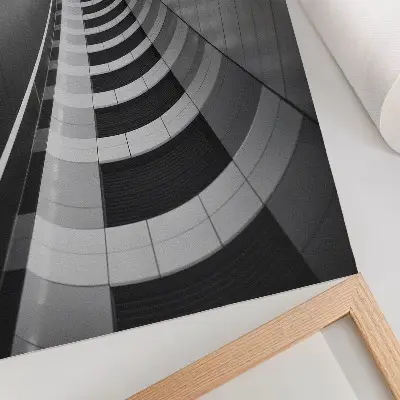 Decorative canvas print modern geometric spatial tunnel design