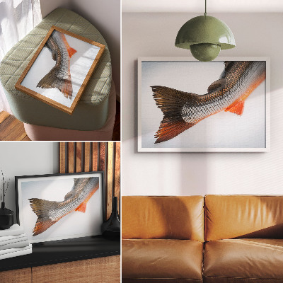 Photo canvas Natural scales and dynamic colors in close-up