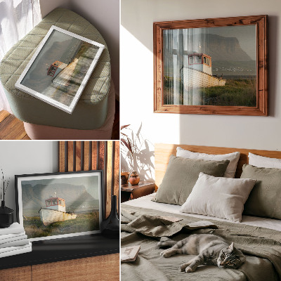 Photo canvas Łódź mountain panorama climate nostalgia