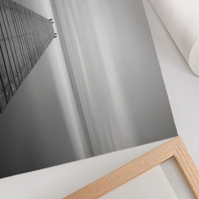 Poster Monochromatic pier, calm surface, elegance