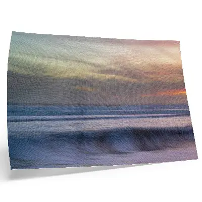 Photo canvas pastel ocean waves at sunset