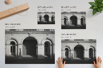 Decorative canvas print Elegant architecture classic arches shadows