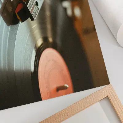 Gramophone poster nostalgic vintage musical atmosphere design