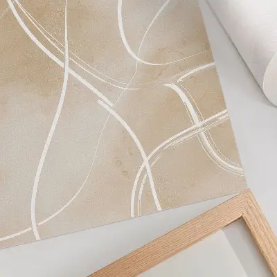 Decorative canvas print featuring harmonious lines with delicate colors in a peaceful style