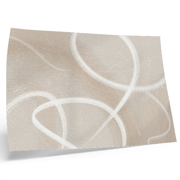 Poster Subtle beige waves and delicate lines