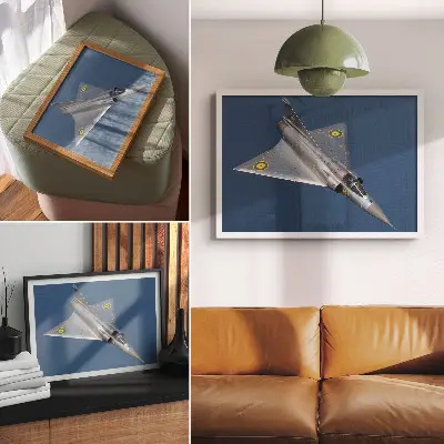 Photo canvas a dynamic military jet in flight