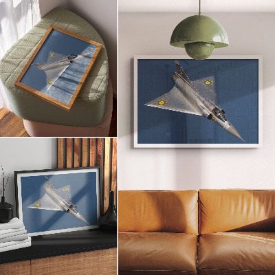 Photo canvas A dynamic military jet in the air