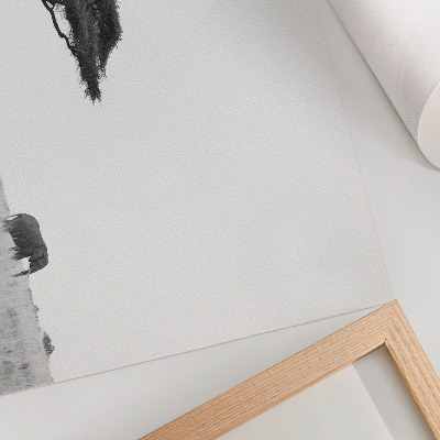 Photo canvas Elephant and acacias on the savannah in a subtle range