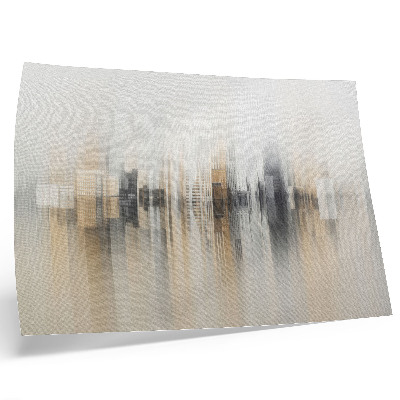 Photo canvas Modern city architecture in the fog