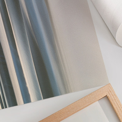 Decorative canvas print Delicate pastel waves in shades of blue