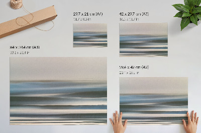 Decorative canvas print Delicate pastel waves in shades of blue