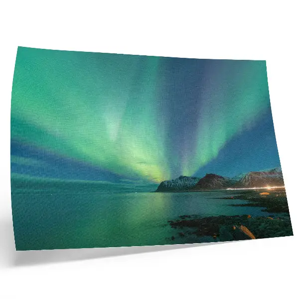 Aurora Borealis over the sea poster with a magical atmosphere