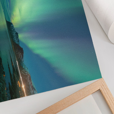 Poster Aurora Borealis over the sea, a magical atmosphere