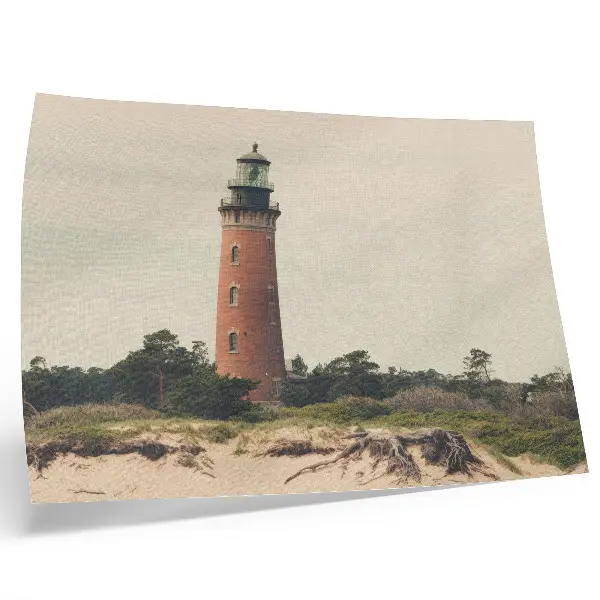 Lighthouse and sand dunes nature poster harmony of nature view