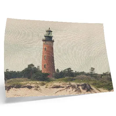 Lighthouse and sand dunes nature poster harmony of nature view