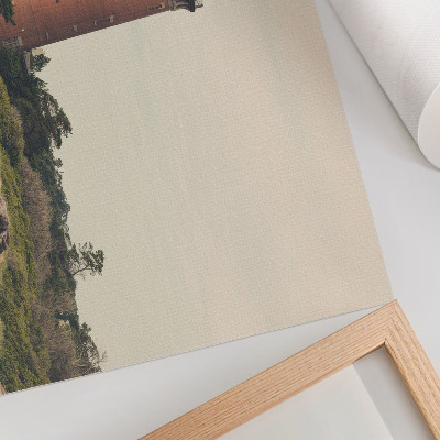 Poster Lighthouse sand trees harmony of nature