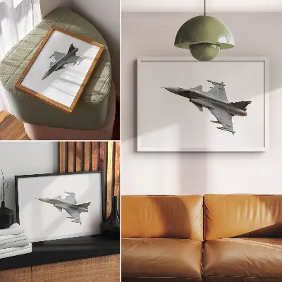 Photo canvas a modern fighter jet flying in the sky