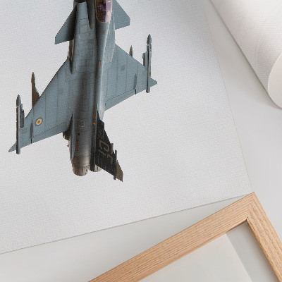 Photo canvas A modern fighter jet in flight against the sky