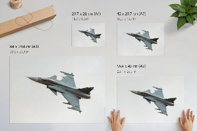 Photo canvas A modern fighter jet in flight against the sky