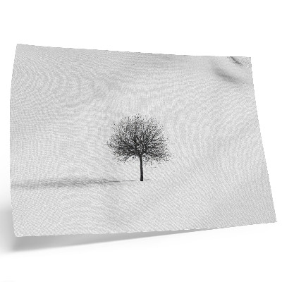 Decorative canvas print Minimalist winter tree landscape harmony motif
