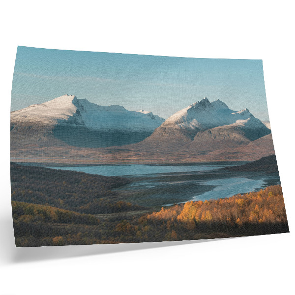 Photo canvas Picturesque mountains and colorful autumn