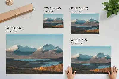 Photo canvas picturesque mountains and colorful autumn scenery