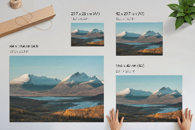 Photo canvas Picturesque mountains and colorful autumn