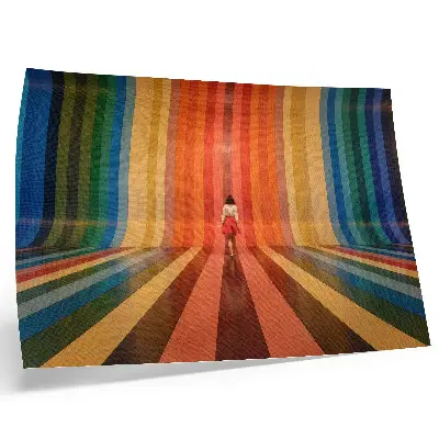 Photo canvas colored stripes figure inspiration space design
