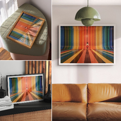 Photo canvas Colored stripes figure inspiration space